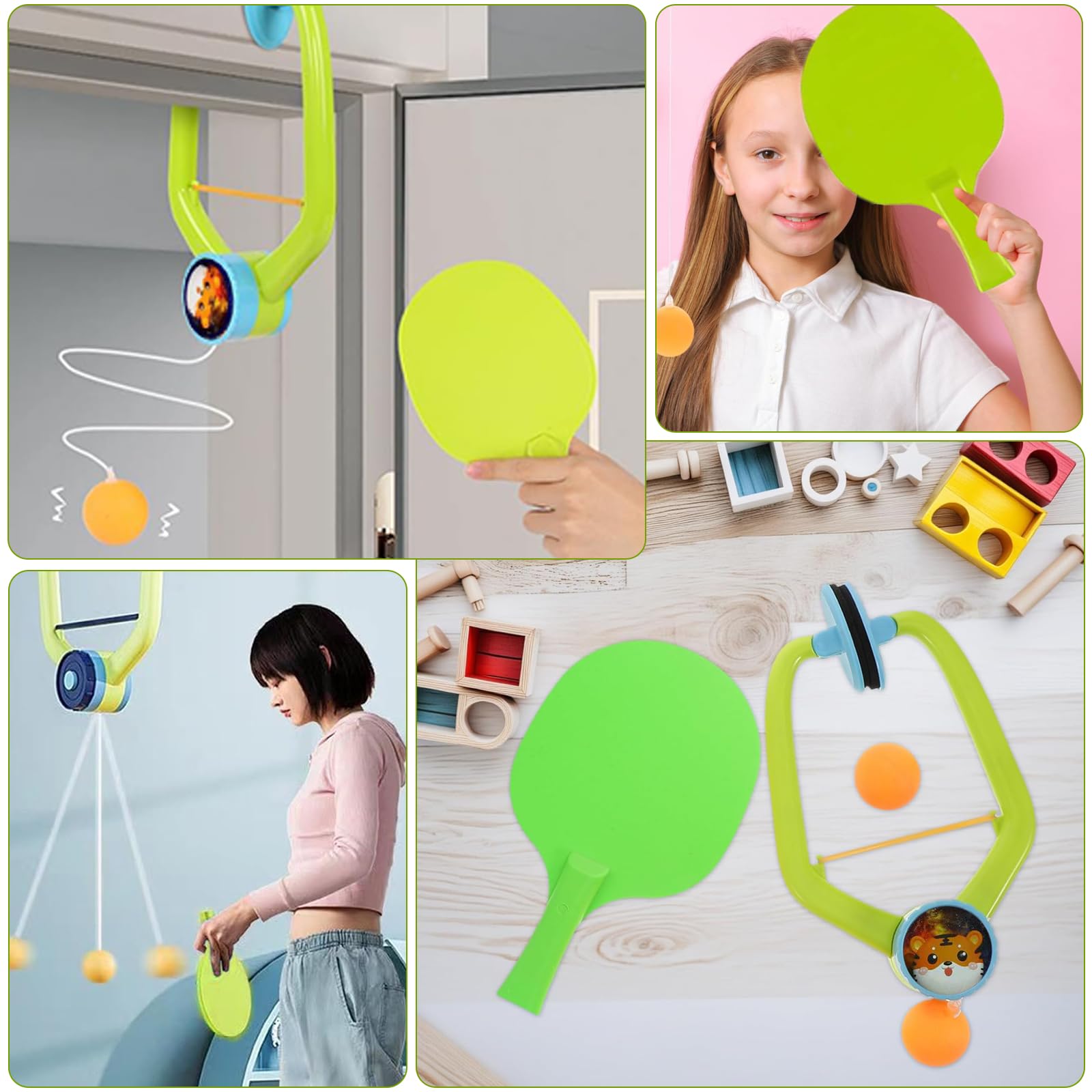Set di Allenatore da Ping Pong, Ginnico da Set Ping Pong Indoor Hanging Regolabile, Allenamento per Sospeso, Door Game Accessori per Il Tennis da Tavolo