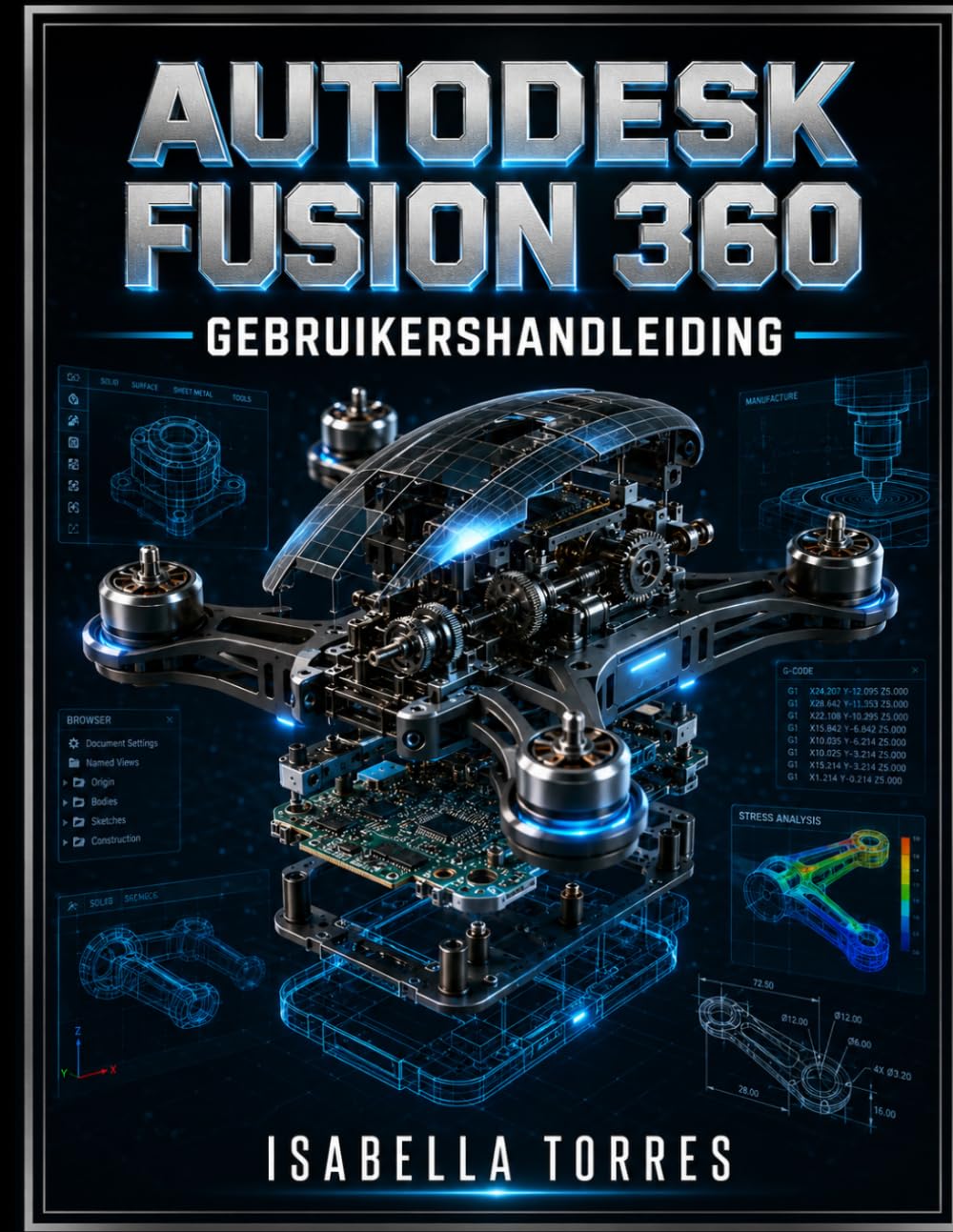 AUTODESK FUSION 360 GEBRUIKERSHANDLEIDING: Een uitgebreide, stapsgewijze handleiding voor beginners en professionals om 3D-modellering, CAD, CAM, CAE en PCB-ontwerp onder de knie te krijgen.