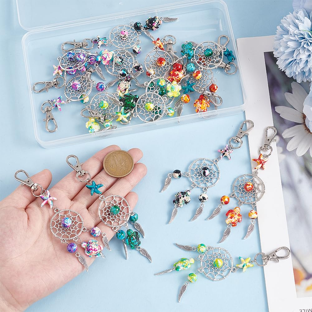 Kit Acchiappasogni – Ornamento Ciondolo Acchiappasogni | Portachiavi Portatile Leggero E Decorativi, Portachiavi Con Piume, Portachiavi Portafortuna Per Borsa