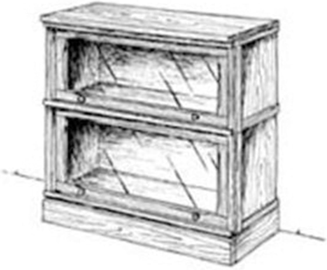 WOODCRAFT Project Paper Plan to Build Stackable Lawyer's Bookcase - Material Not Included