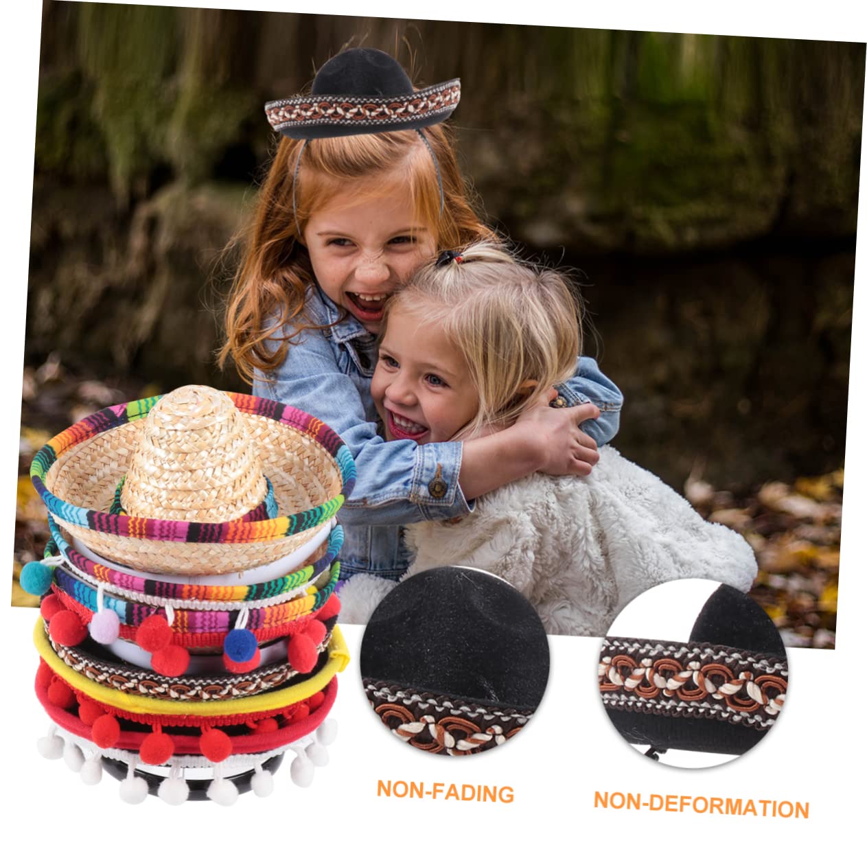 Aro De Pelo Festival Sombreros De Fiesta Mexicana Fiesta Fiesta Sombrero Sombreros Diadema Mini Sombrero Traje Mexicano Sombreros De Fiesta Cinco De Mayo De Madera
