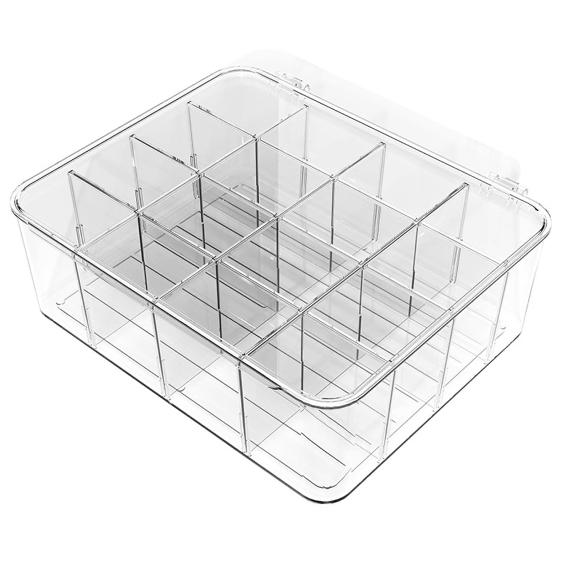 Organisateur de sous-vêtements, 16 Compartiments, Organisateur de sous-vêtements en Plastique Transparent 12x10x4 bacs Rangement empilables pour Soutiens-Gorge, Chaussettes, Foulards