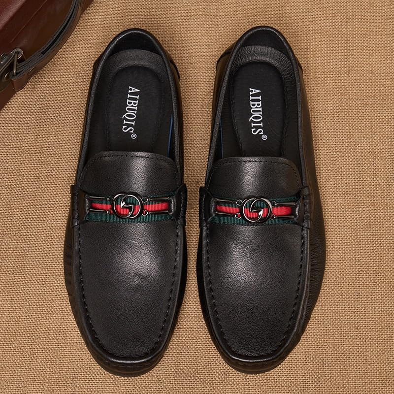 Men's Casual Loafers Patent Leather Formal Oxford Slip On Dress Shoes Lightweight Retro Casual Flats Loafers for Daily Walking Business Shoes2