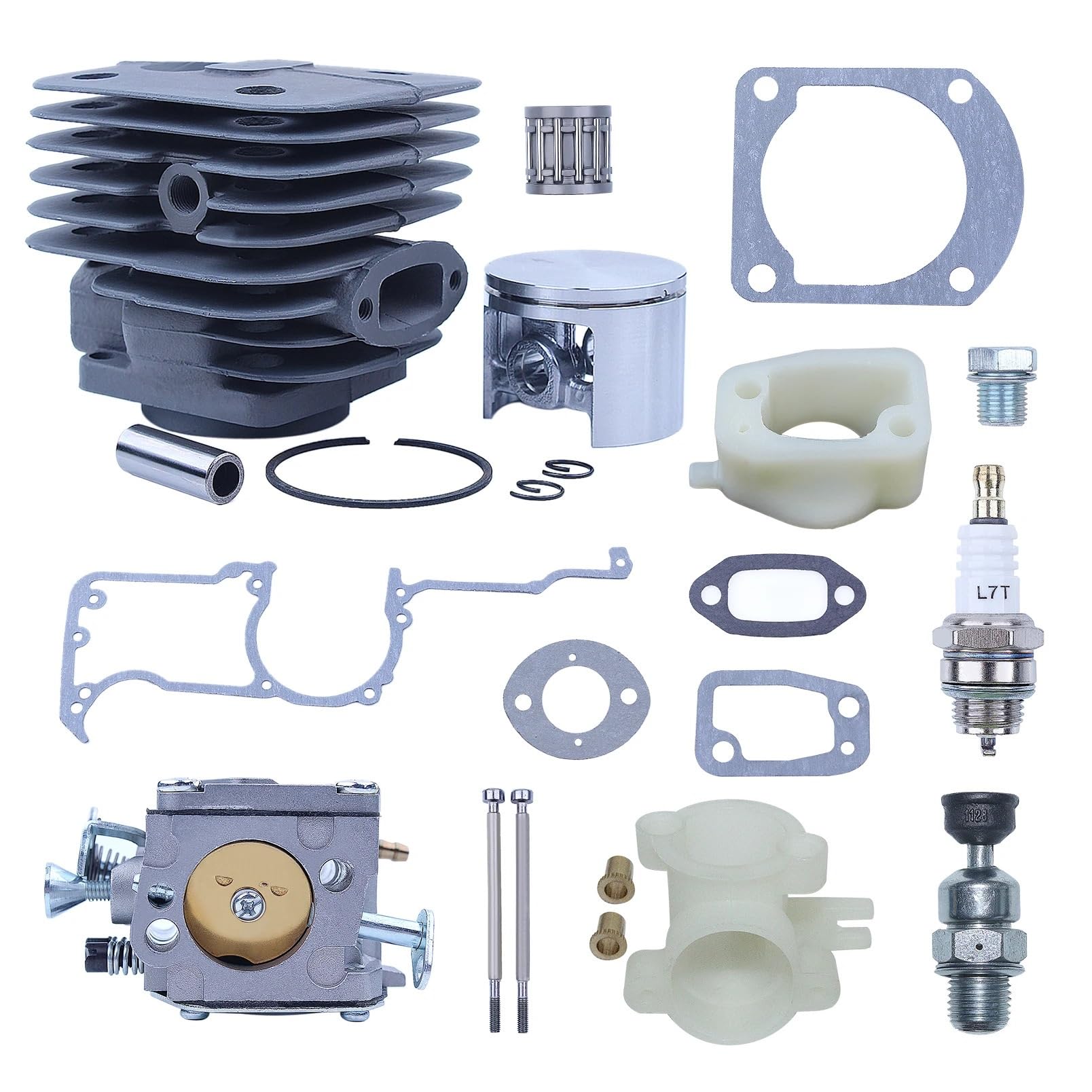 Kit de révision de carburateur à piston et cylindre à gros alésage de 52 mm, adapté aux modèles 266XP, 266, 266SE, XP, SE, 61, pièces de collecteur d'admission de tronçonneuse