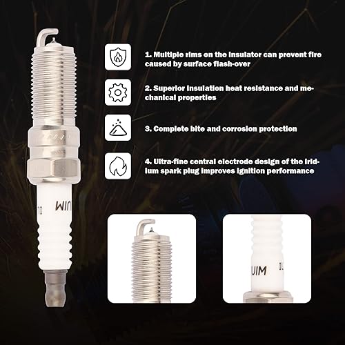 Miniatura 4 de MAYASAF Kit de bujías y bobina de encendido UF553 6 pares compatibles con Ford 11-17 F-150ExplorerMustang, para EdgeFlexFusionTaurus, para Mazda