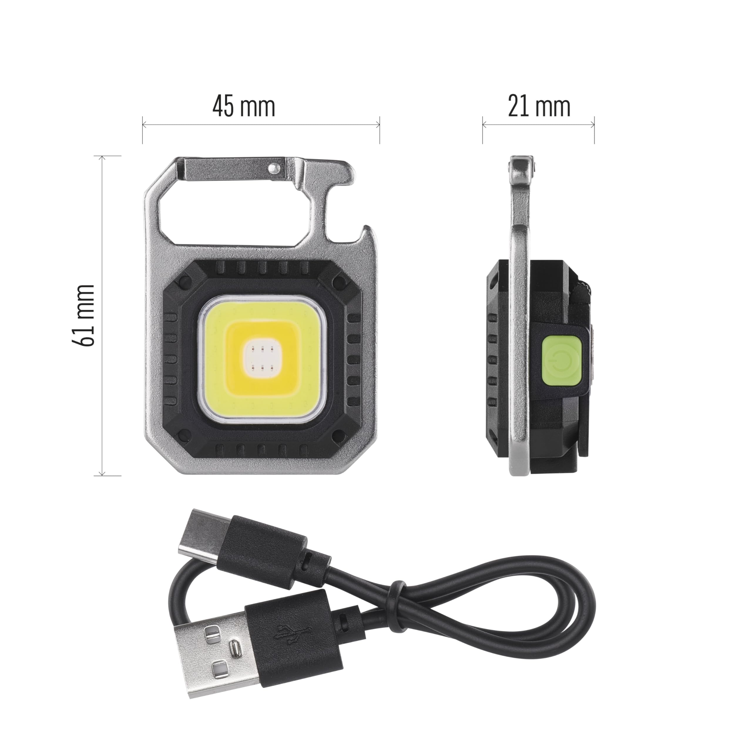 EMOS Mini Lampa Robocza LED z 7 Trybami Świecenia - Do Plecaka, Wielokrotnego Ładowania, Wodoszczelna, z Magnesem/Stojakiem/Klipsem, Odporna Na Uderzenia