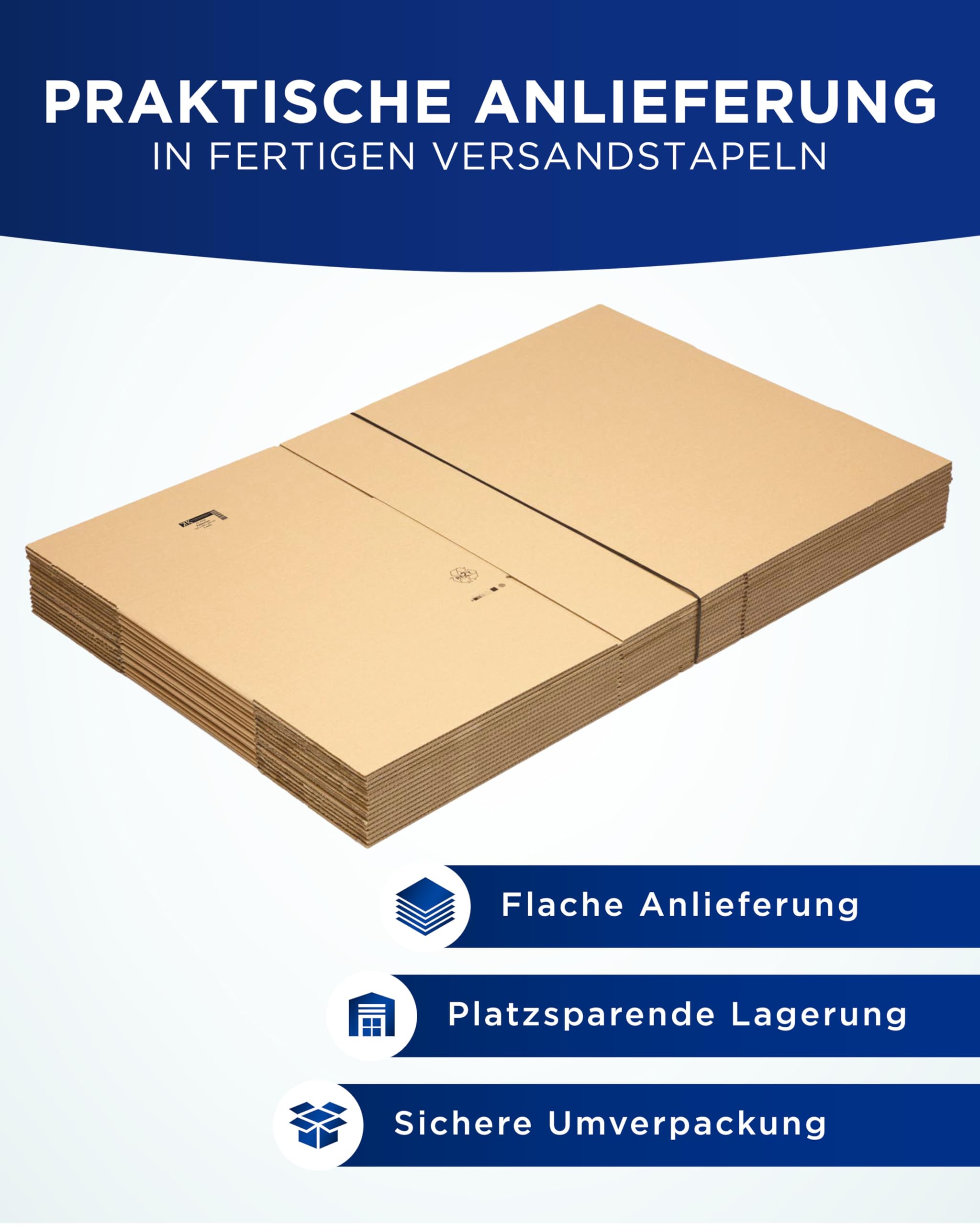 KK Verpackungen Versandkartons 700 x 450 x 290 mm Braun 2-wellig (Außenmaß 710 x 460 x 350 mm) | 10 Stück, Faltkartons Kartons für Versand als DHL Paket Hermes Paketklasse L DPD GLS Paketklasse XL