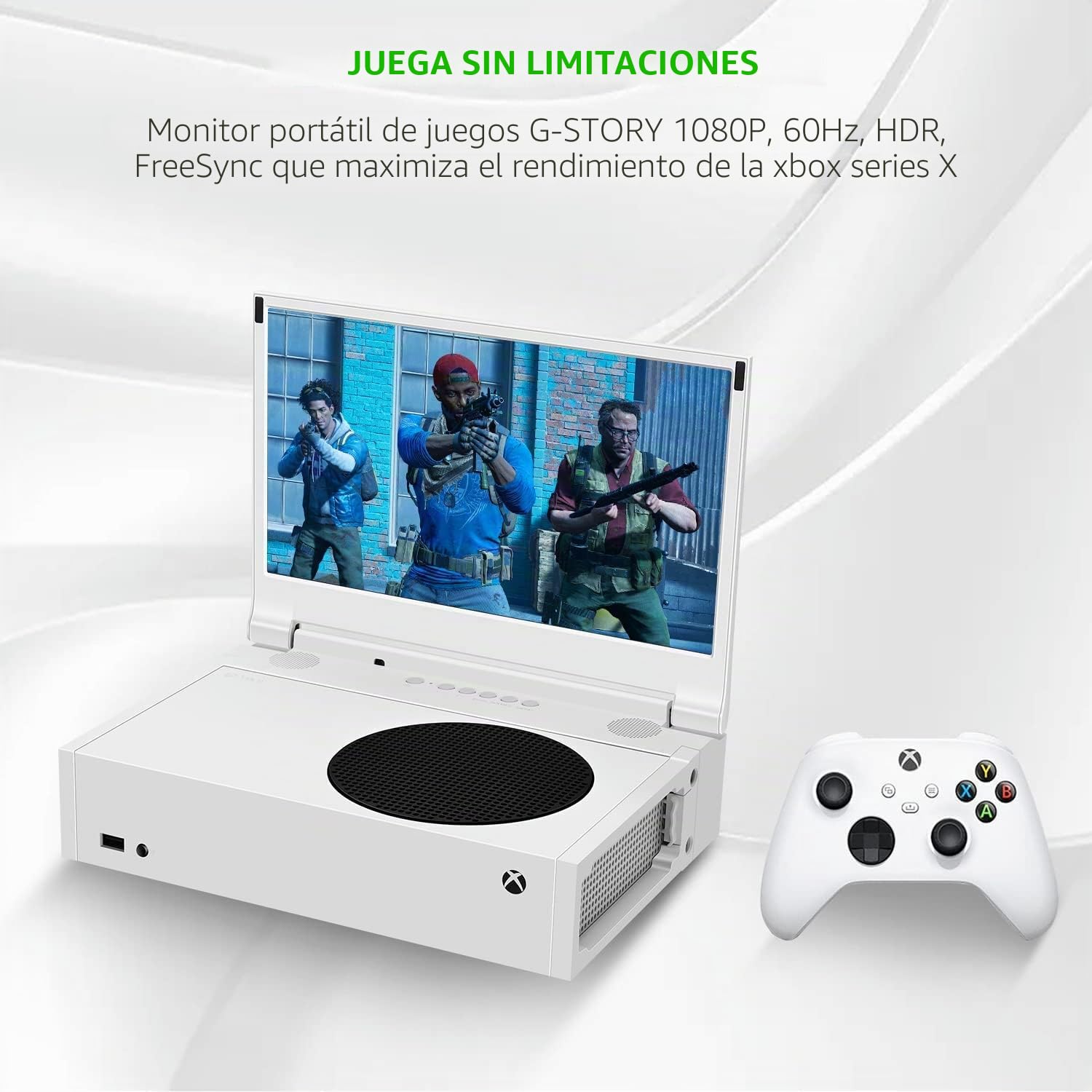 G-Story 12.5" Pantalla Gaming, para Xbox Series S, FHD 1080P Monitor portátil con IPS, HDMI, HDR