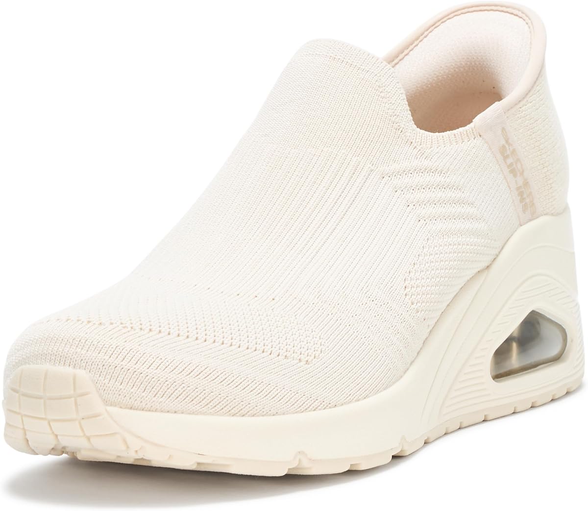 Skechers Uno Wedge - Zapatos sin cordones Kickin' Knit con manos libres para mujer