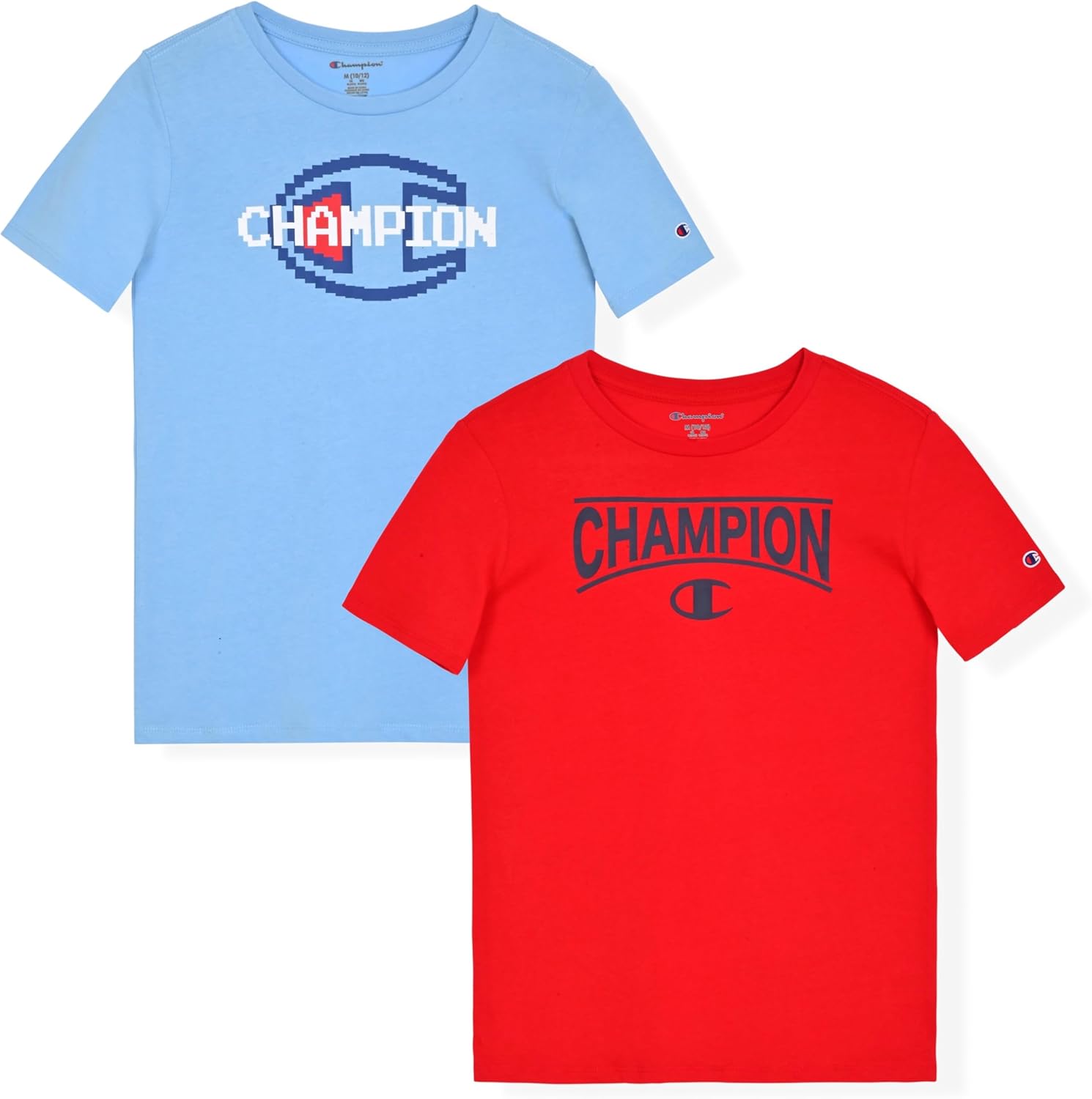 Champion Boys 2 Pack Short Sleeve Tee Shirt for Kids