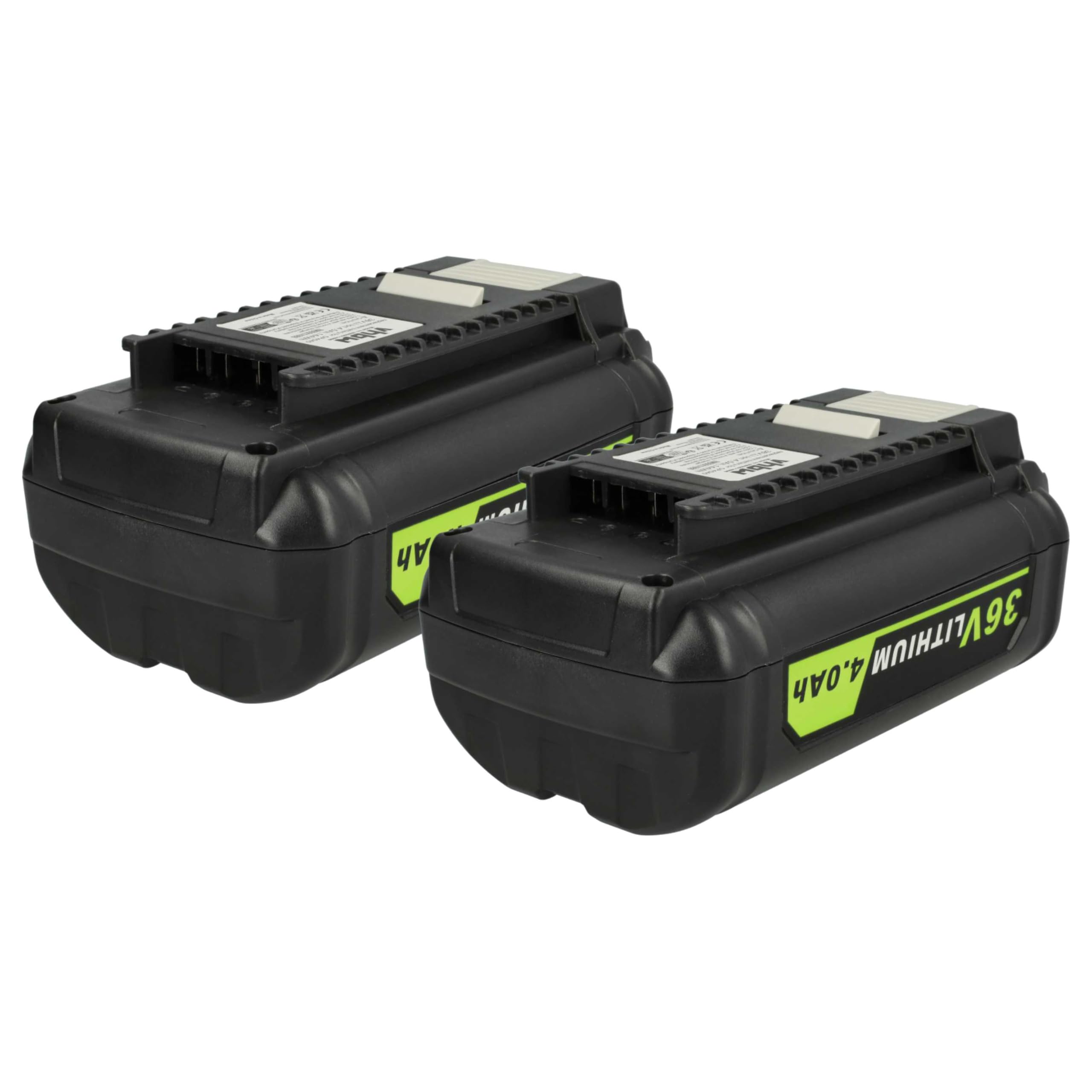 vhbw 2x batteria compatibile con Ryobi 40V Brushless Li-Ion Cordless Electric LawnMower utensile elettrico (4000 mAh, Li-Ion, 36 V)