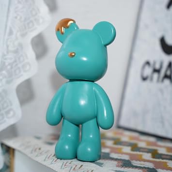 Fluid Bear Mold 8 inch, DIY Bear Figure Drip Fluid Painting Turquoise