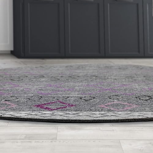 Miniatura 121 de Antep Rugs - Alfombras antideslizantes de 3 x 5 pies (antideslizante) con parte trasera de goma, de estilo antiguo, bohemio, marroquí y con pelo