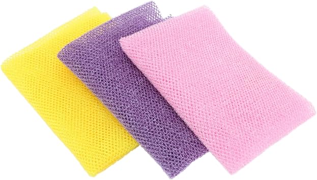 3pcs Nylon African Exfoliating Bath Scrubber Towels, Foldable