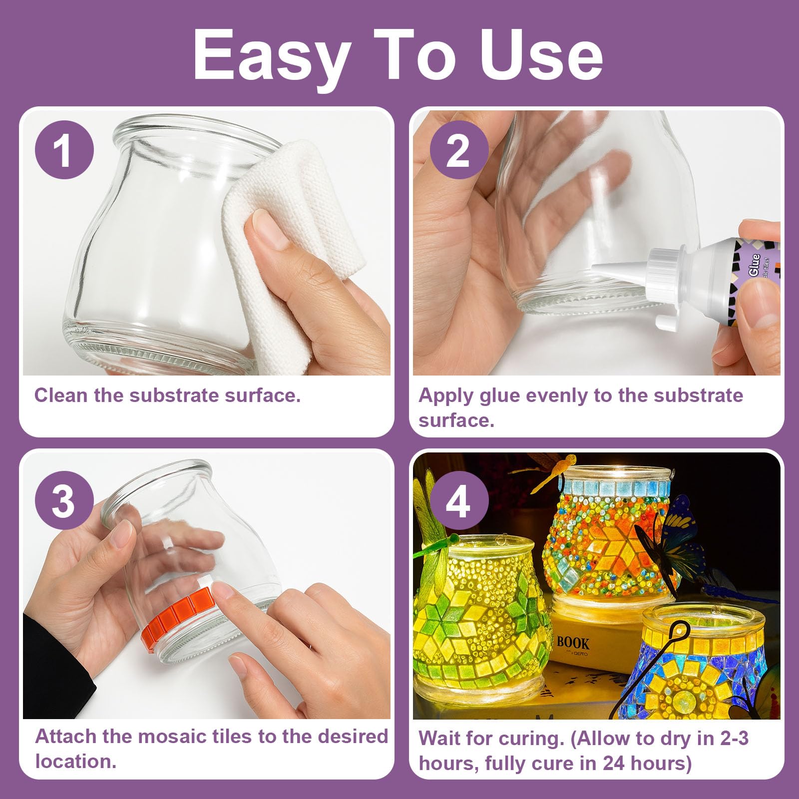 200G Mosaic Tile Glue Clear Mosaic Adhesive Strong Bond - View #10