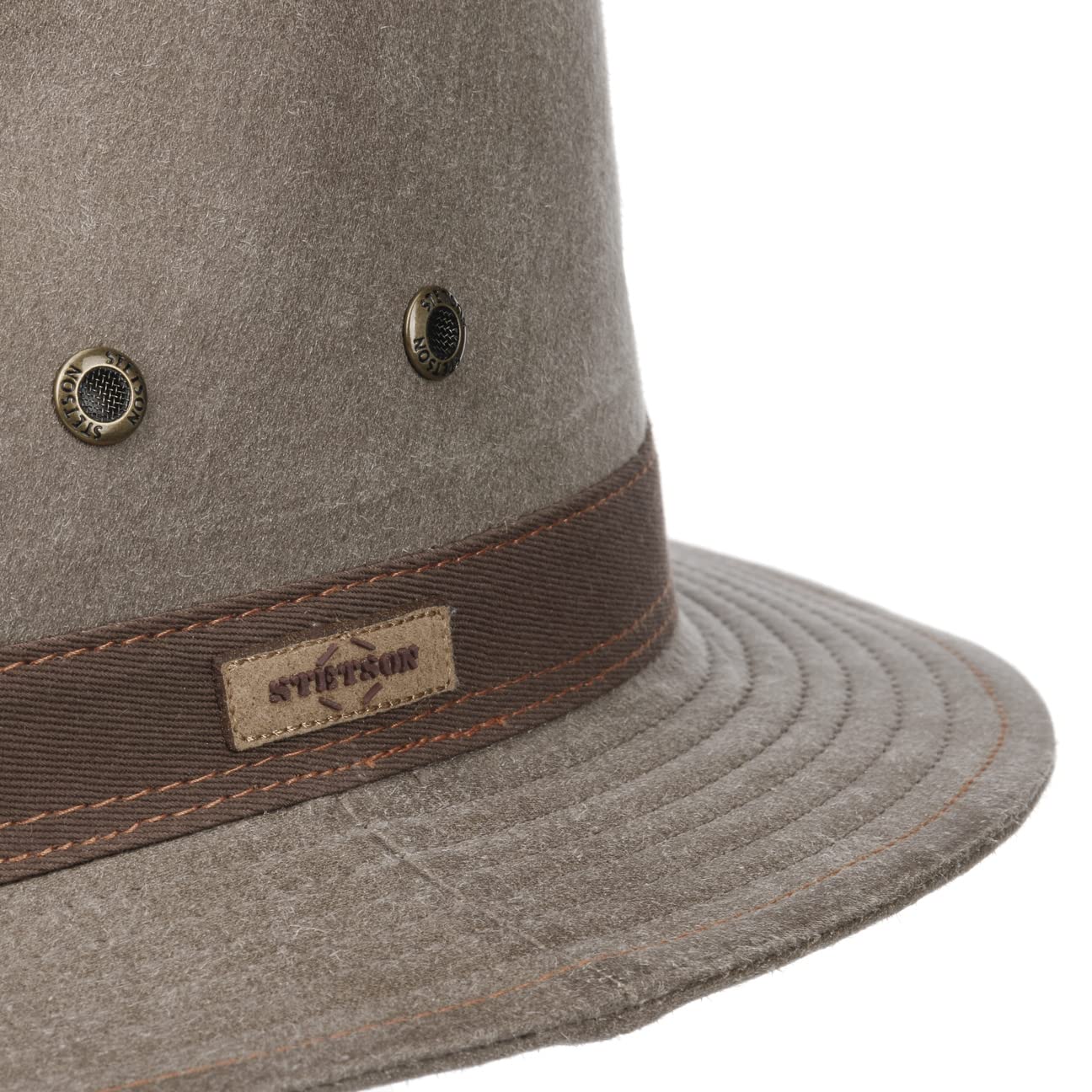Stetson Sombrero de Tela Vacaville Vintage Hombre - Playa Sol algodón Verano Primavera/Verano