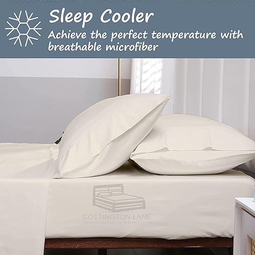 Miniatura 2 de RV Capmer King 70 x 80 hojas  Juego de sábanas de microfibra para caravanas  Sábanas de lujo de hotel de 4 piezas  Sábanas King Capmer de 70 x 80