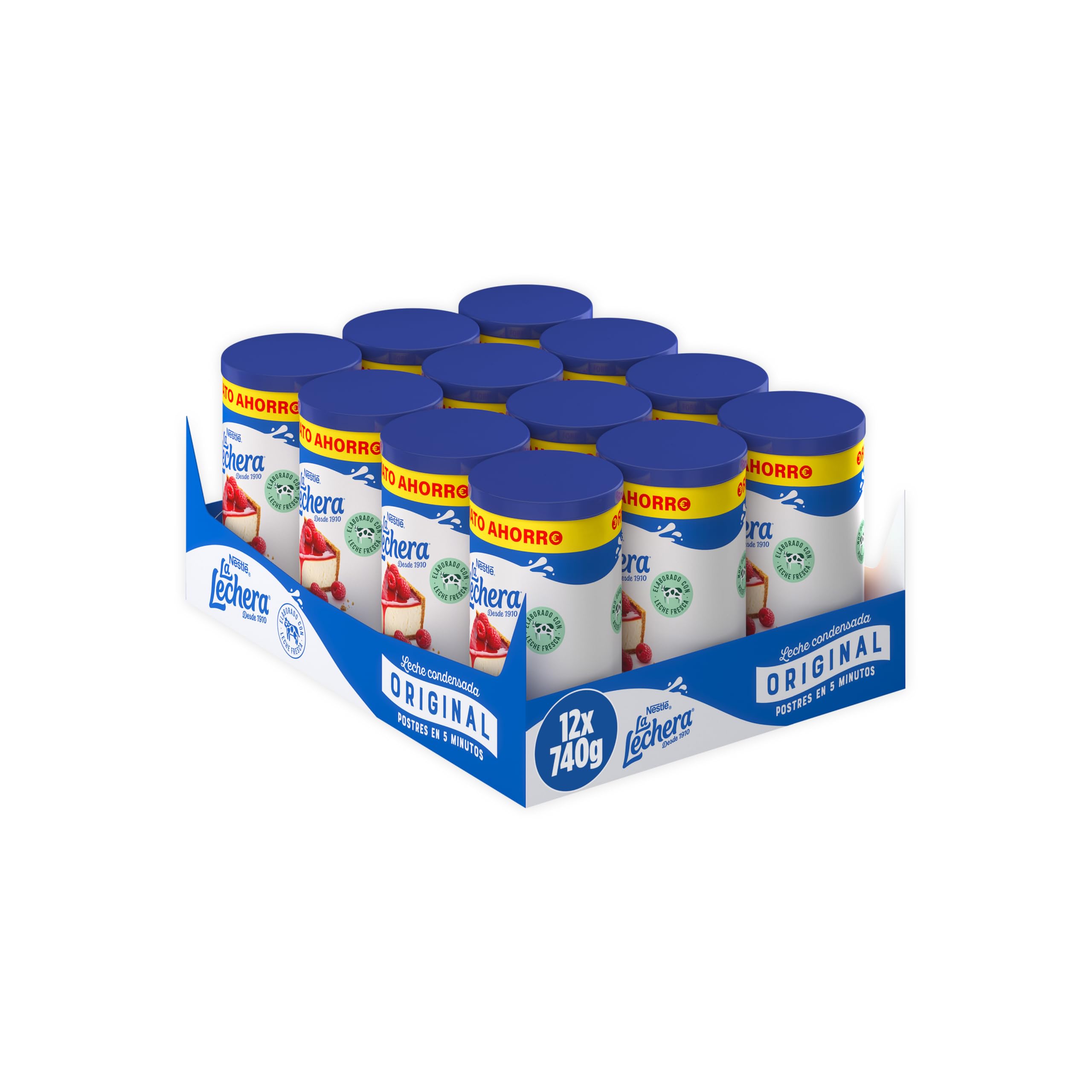 Nestlé La Lechera Leche Condensada Original Entera Abre Fácil 740 g Paquete 12