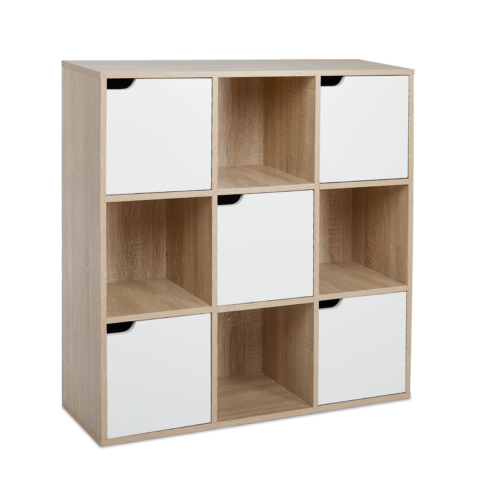 Buy Meerveil Cube Bookcase 9 Cube Storage Unit Bookshelf with 5 Doors