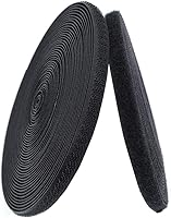Vista 18 de Cinta de tela de nailon para coser de 1 pulgada de ancho x 32.8 ft de largo, color negro
