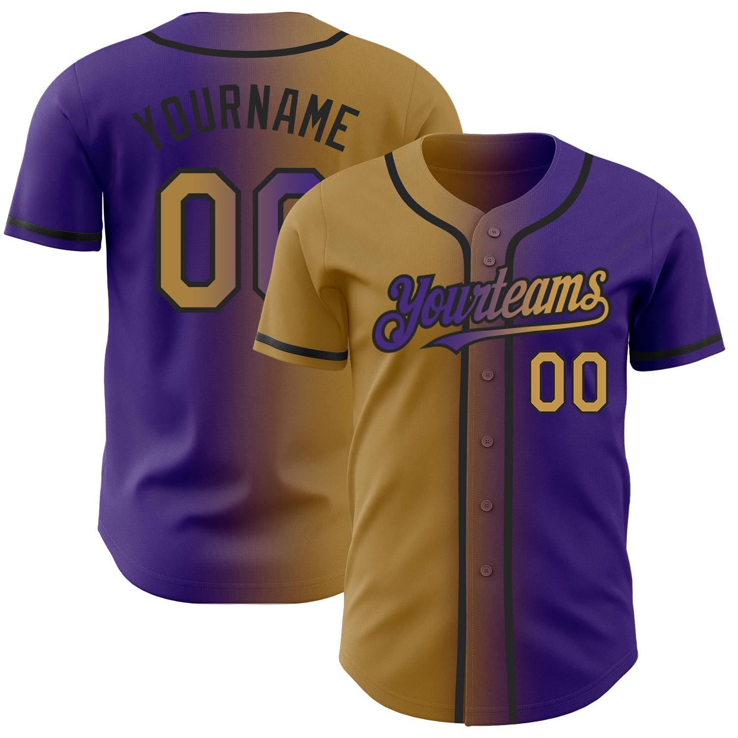 Custom Gradient Baseball Jersey Men Women Youth Personalized Baseball Shirts Sports Uniform Stitched Name Number Logo