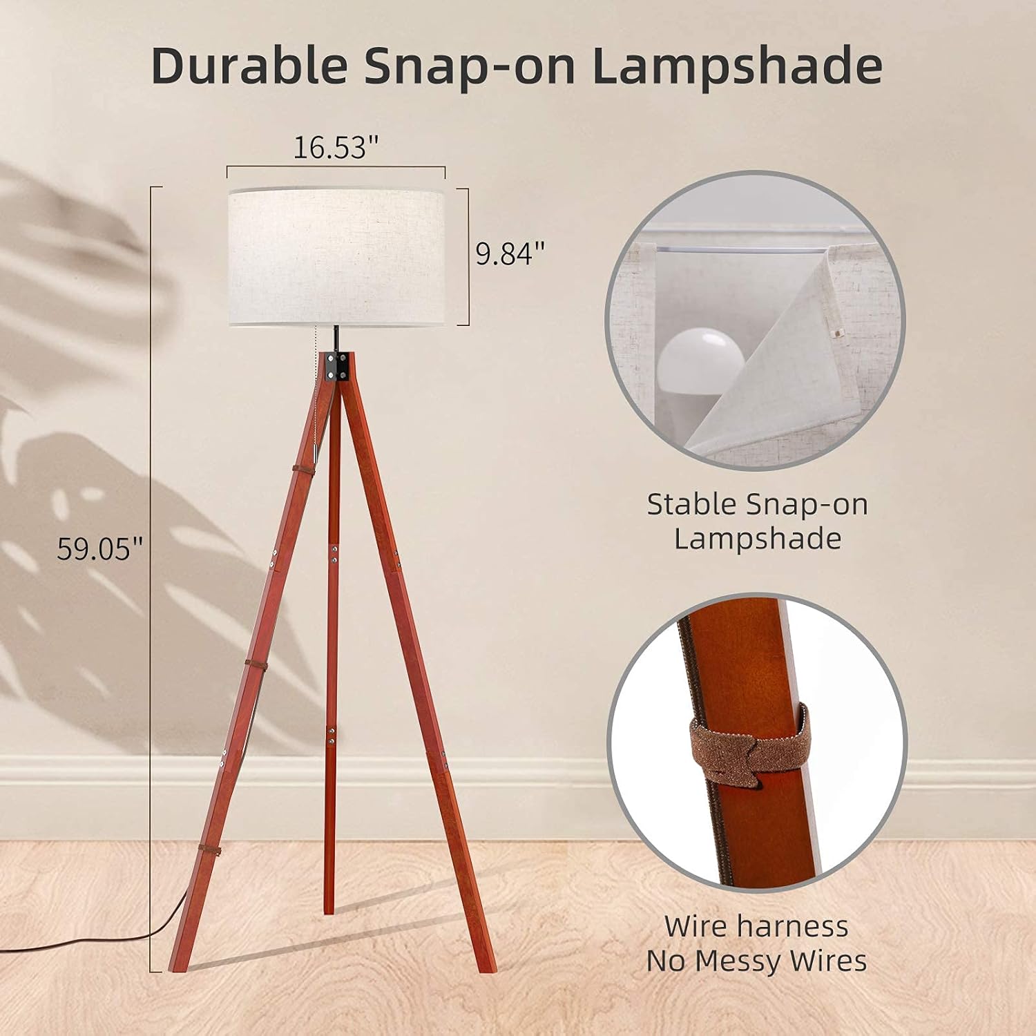 Black Friday - 80% OFF SUNMORY Wood Tripod Floor Lamp, Mid Century Dimmable Modern Lamp for Contemporary Living Rooms,Tall Adjustable Standing Lamp for Bedroom, Office(Red-Brown Tripod Holder) 🛒 Crazy Deals SUNMORY Wood Tripod Floor Lamp, Mid Century Dimmable Modern Lamp for Contemporary Living Rooms,Tall Adjustable Standing Lamp for Bedroom, Office(Red-Brown Tripod Holder)