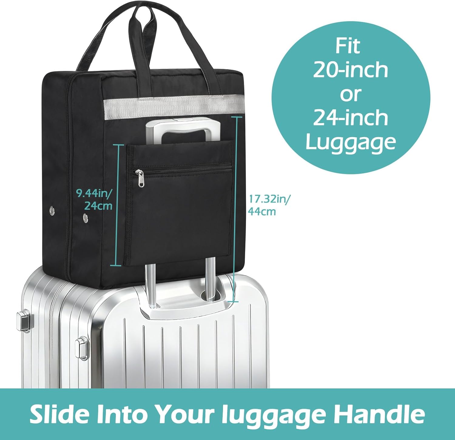 ZHIERNA Shoe Bags for Travel with Handle, Travel Shoe Bags for Packing, Portable Shoes Storage Bag Organizer, Travel Luggage Shoe Bag for Women Men Holds 6 Pair of Shoes (Black) - Image 6