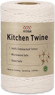 XKDOUS 476ft Butchers Cooking Twine, 100% Cotton Kitchen Twine String, 2mm Cotton Twine for Roasting, Trussing Poultry, Baking & Crafting