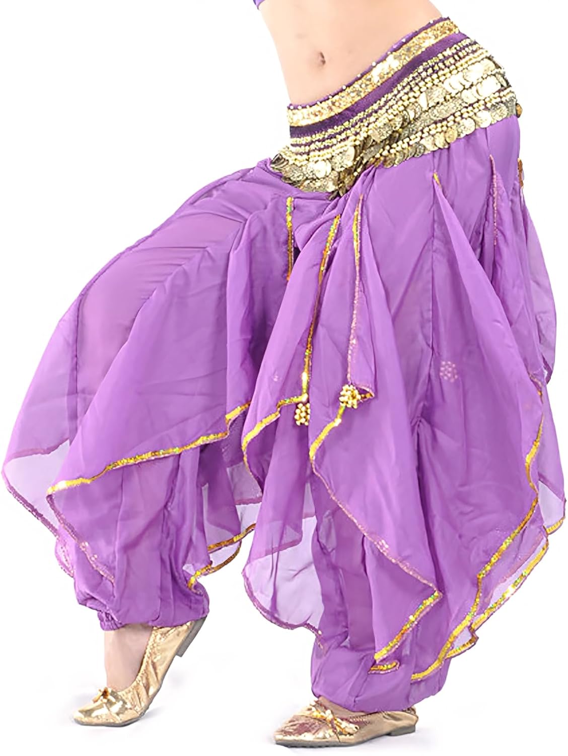 Belly Dance Harem Pants Tribal Baggy Arabic Halloween Pants Size M - Image 4