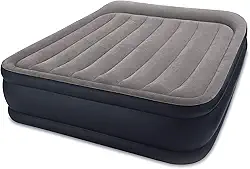 Intex 64135EP Dura-Beam Standard Series Deluxe Travesseiro elevado Airbed com bomba interna, preto, 42 cm/Queen