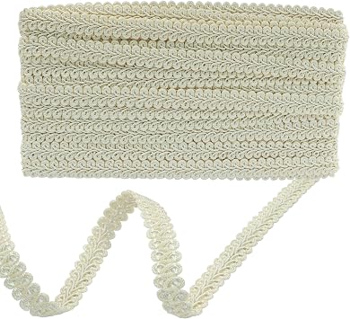 Gimp Braid Trim, Beige, 1/2 Inch, 14 Yards