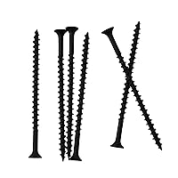 Vista 17 de 280 tornillos para paneles de yeso #6 × 3/4 pulgadas de alta dureza, negros, rosca gruesa, cabeza Phillips, cabeza avellanada, tornillos para madera