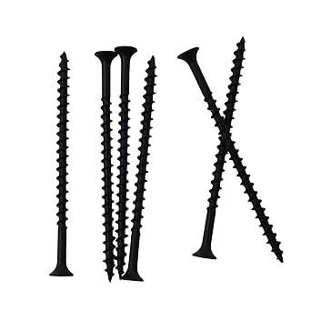 JEGONFRI 70PCS #8 3" Coarse Thread Black Drywall Screws, Wood Screws