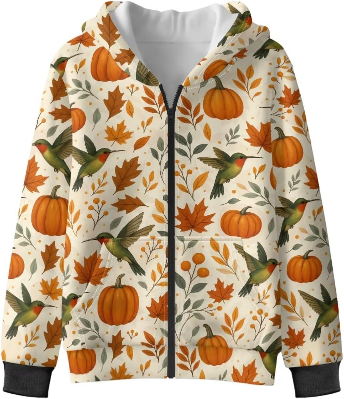 Children Zipper Up Sweatshirt, Long Sleeve Fleece Hoodies with Pocket, Sport Jacket for Boys 4-16 Years