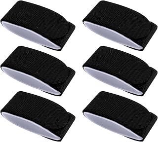 ALI2 Bandas de fijación para esquís, cinta de velcro, bandas de sujeción para snowboard EVA, con almohadillas protectoras, fijación de cinta de esquí