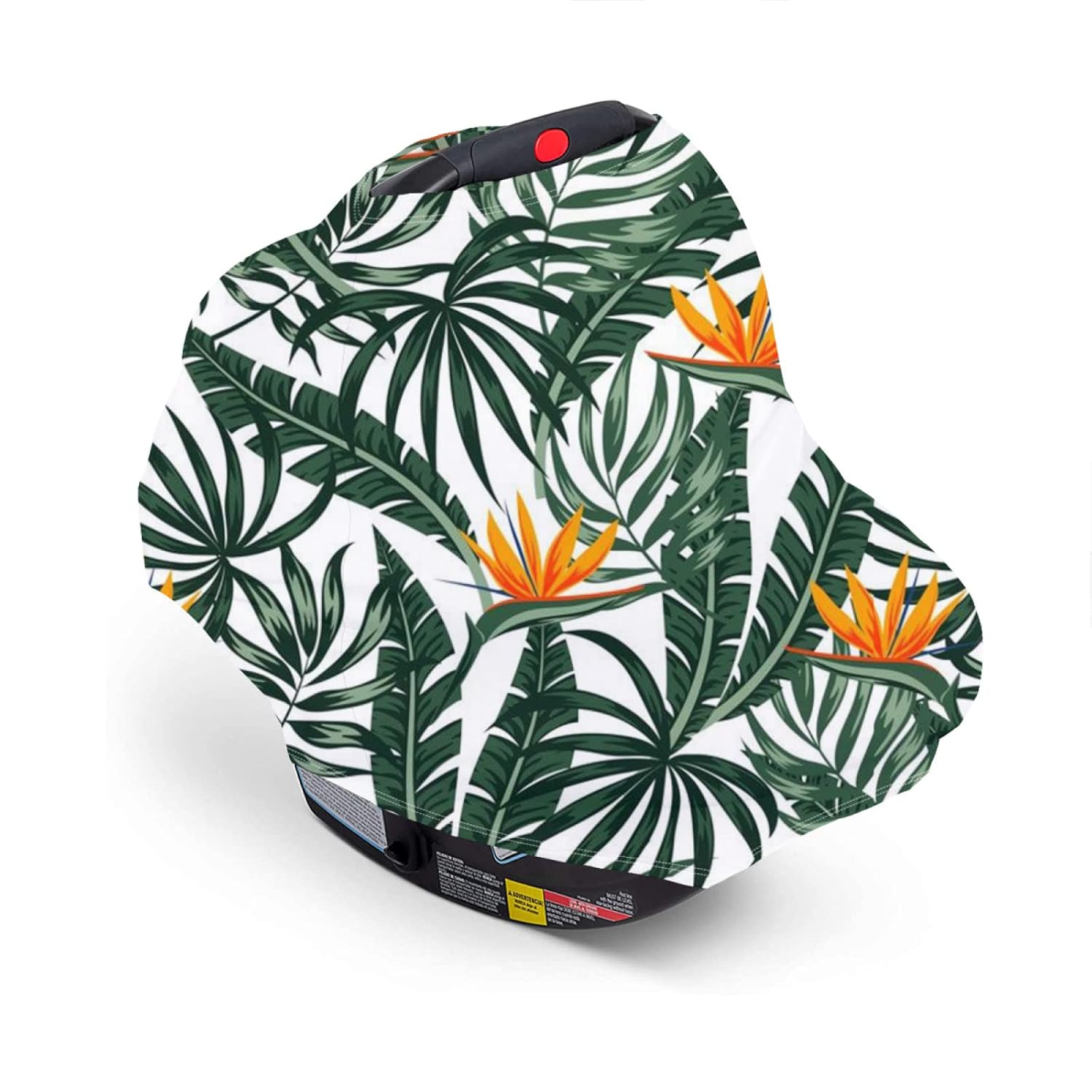 Hawaiian Leaves Print Baby Car Seat Cover for Girls and