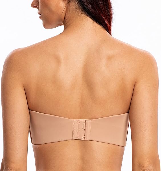 MELENECA - Sujetador con Aros sin Relleno Reductor sin Tirantes Bandeau para Mujer - 2