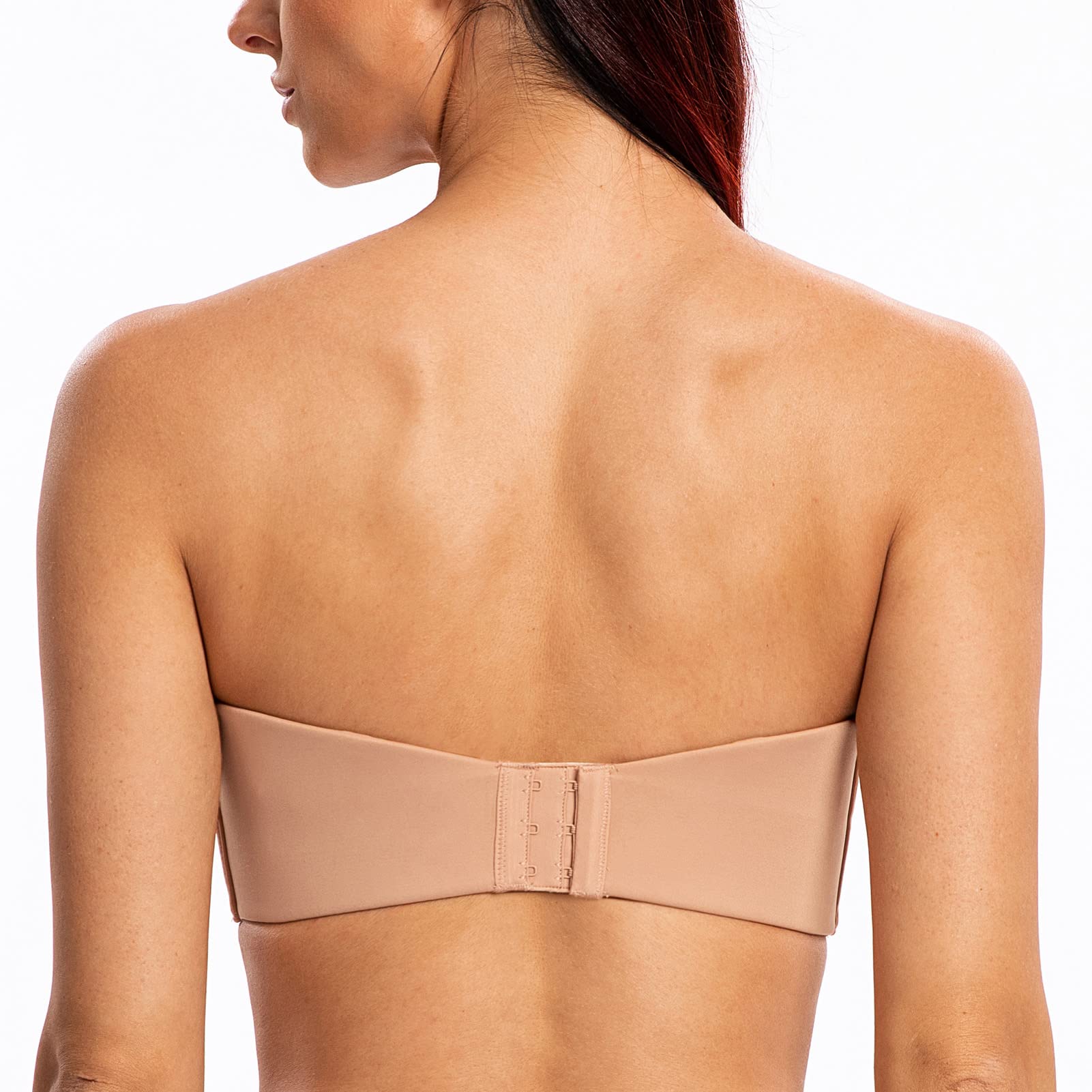 MELENECA - Sujetador con Aros sin Relleno Reductor sin Tirantes Bandeau para Mujer - 3
