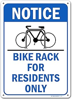 Notice Bike Rack For Residents Only Sign, 10