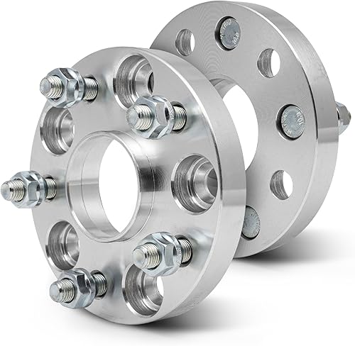 SCITOO 2 espaciadores de rueda de 0.787 in, 5 x 4.5 con orificio de 2.366 in, pernos de 12 x 1.5 pulgadas, adaptadores de espaciadores de rueda de 5