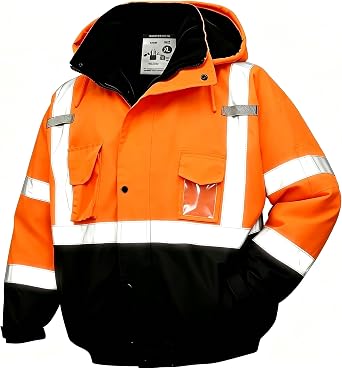 SRsafety High Visibility Safety Jacket,Reflective Waterproof Jacket with Black bottom,Construction Work Jacket for Men/Women