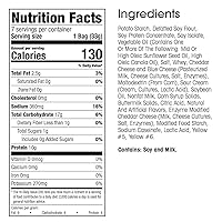 Vista 2 de WonderSlim Chips de galletas de proteína, cheddar, 0.35 oz de proteína, 0.11 oz de grasa, sin gluten (7 unidades)