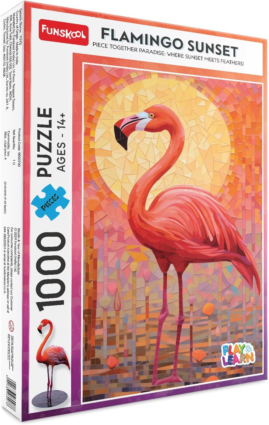 Funskool-Flamingo Sunset,Jigsaw, Educational,1000 Pieces,Puzzle,for 14 Year Old Kids and Above,Toy