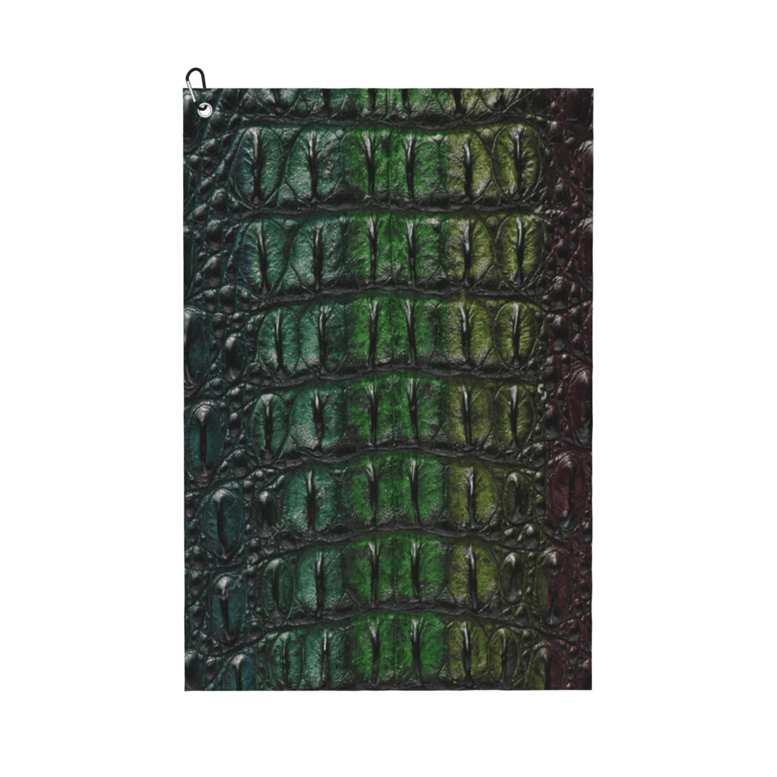 Hnnkloy Freshwater Crocodile Bone Skin Animal, 16x24 in Portable Waffle Golf Towels with Carabiner Clip for Golf Bag