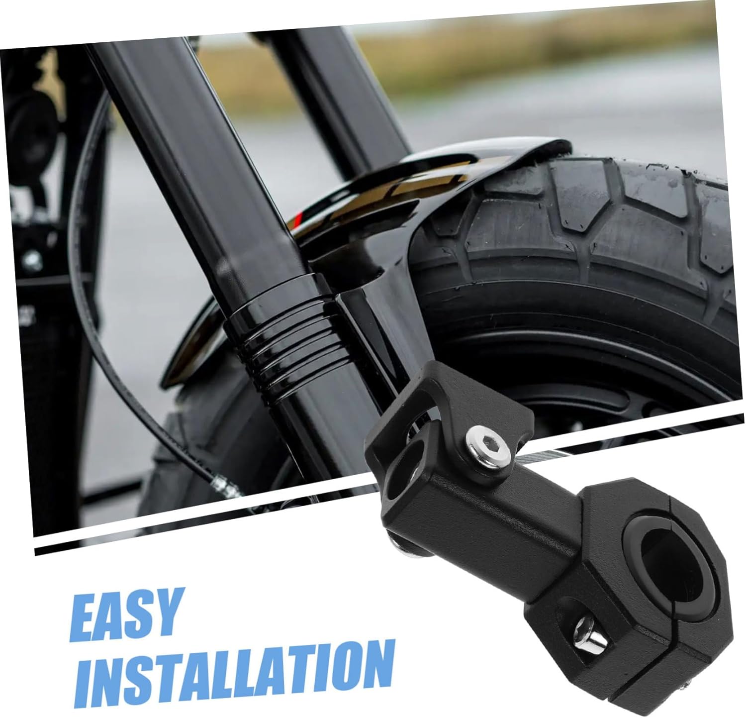 Alipis Motorcycle Rearview Mirror Mounting Bracket Light Clamp Universal Multi-Functional Extension for Motorbike and E-Bike Compatible Spotlights and Fog Lights