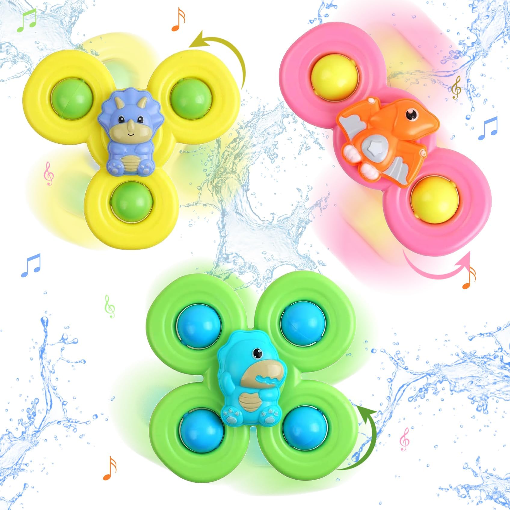 Novo Baby Baby Bath Spin Toy for Baby Girl boy | 3 PCS Insect Suction Cup Montessori Learning Toy | Spin Toy for Baby and Toddlers | Sticks to Smooth Surfaces for Engaging Play. (Butterfly) (B0D4VRS7XN) Amazon Price History, Amazon Price Tracker