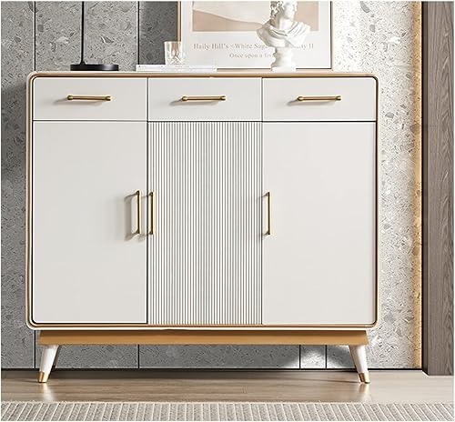Miniatura 2 de Estante de Zapatos Moderno gabinete de entrada para el hogar sala de estar gabinete de almacenamiento de división gabinete decorativo blanco Gran