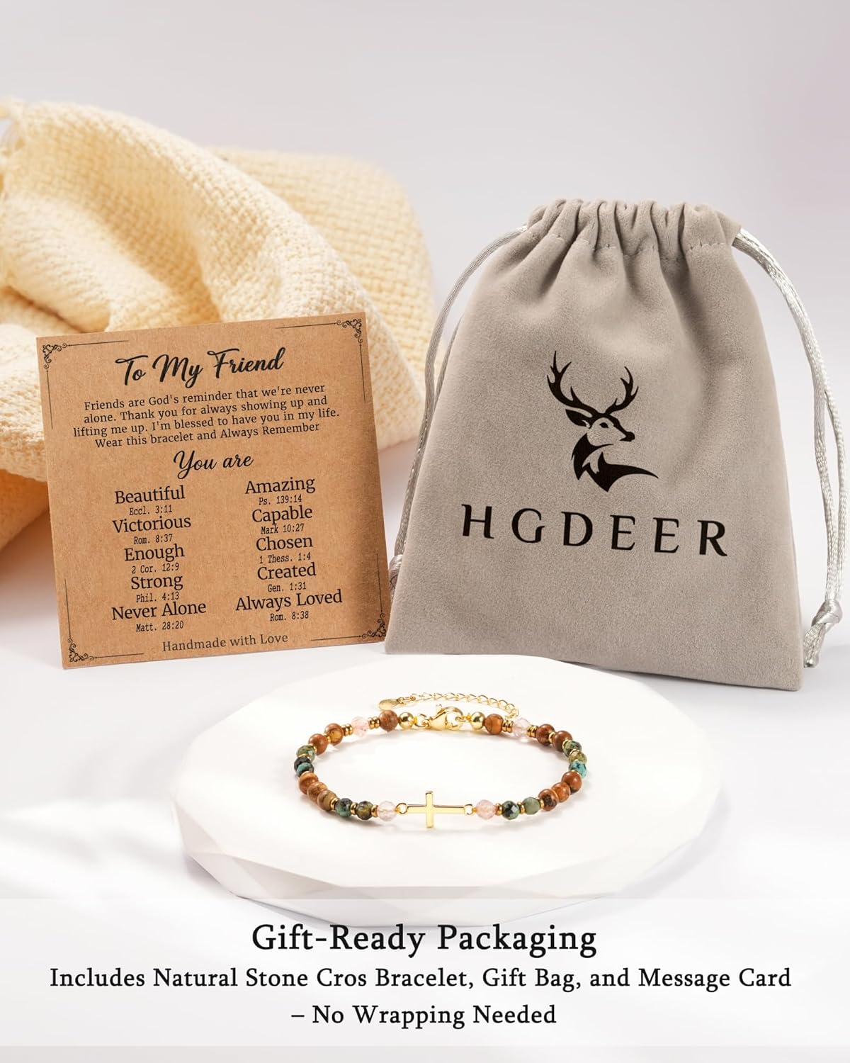 Best Friend Gift for Women, Christian Cross Bracelet for Women, Birthday Confirmation Baptism Easter Gifts for Woman, Bestie Friendship Bracelets, Unique Birthday Gifts for Sister Mom Grandma Daughter - Image 6