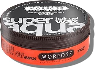 Morfose Super Aqua Hair Gel Wax with Strong Flexible 4 Hold, All Day Long, Hair Wax for Women and Men, Edge Wax, Gel Wax, Manage Flyaways, and Curls, Mango Scent, 5.92 fl. oz.