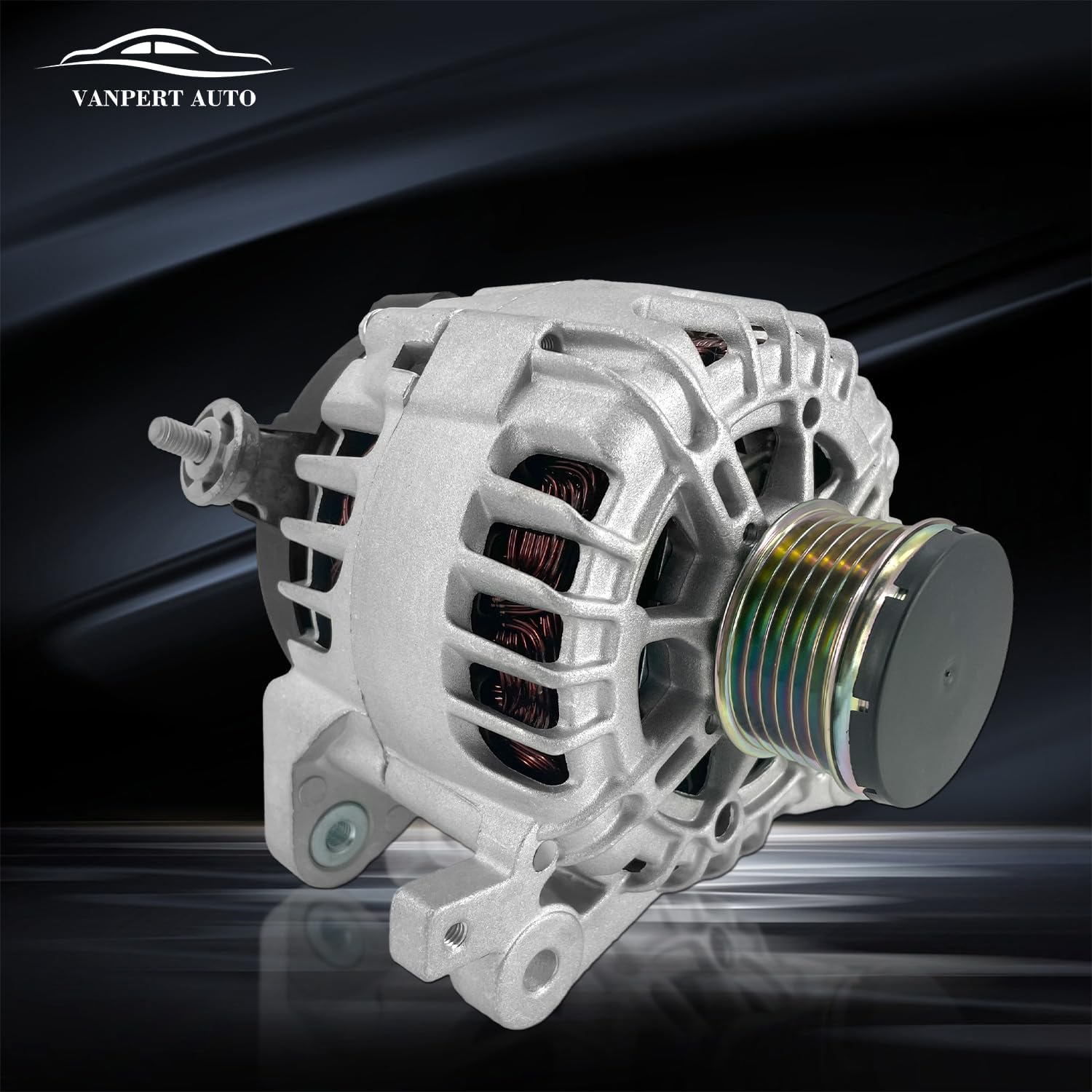 12V 120A 23100-4BA0A Alternator Compatible with Nissan Rogue L4 2.5L For Nissan XTrail 2.5L L4 2014-2018 6-Groove CW Internal Fan & Regulator Replace 231004BA0A 23100-4BA0B TG12C152